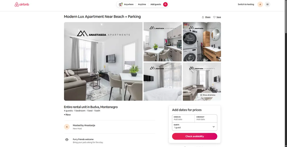 Anastasija Apts. na airbnb.com
