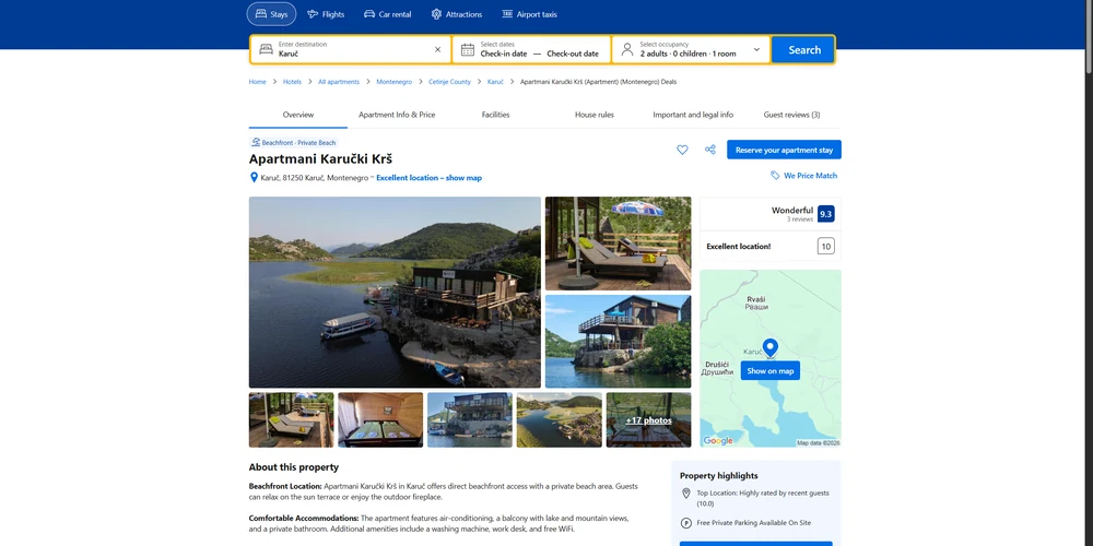 Karučki Krš na booking.com